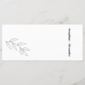 Minimaal modern thema menu (Achterkant)