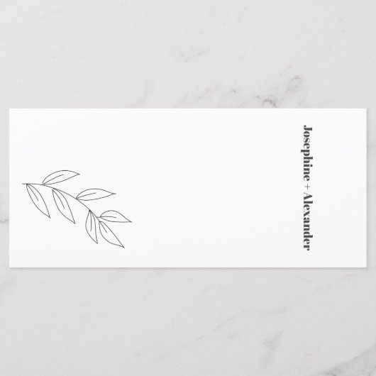 Minimaal modern thema menu (Achterkant)