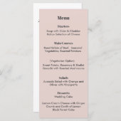 Minimaal modern thema menu (Voorkant / Achterkant)