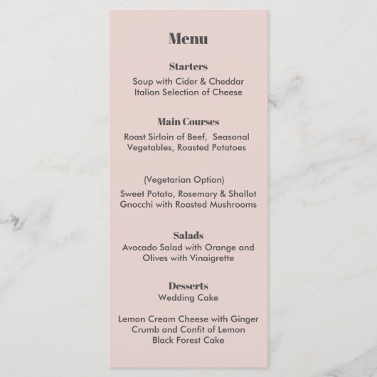 Minimaal modern thema menu (Voorkant)