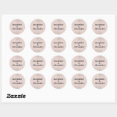 Minimaal modern thema ronde sticker (Vel)