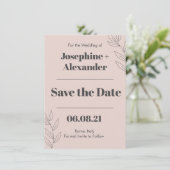 Minimaal modern thema save the date (Staand voorkant)