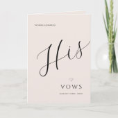 Minimaal Modern Trouwbelofteboek | Zijn Belijdenis Aankondiging (Voorkant)