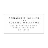 Minimaal Modern Twee Achternamen Retouradres Zelfinktende Stempel (Design)