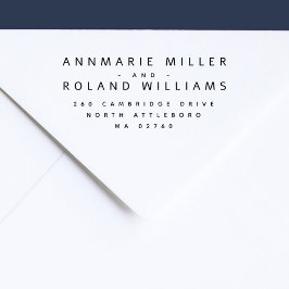 Minimaal Modern Twee Achternamen Retouradres Zelfinktende Stempel