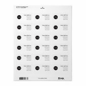 Minimaal Modern | Uw Logo Etiket (Full Sheet)