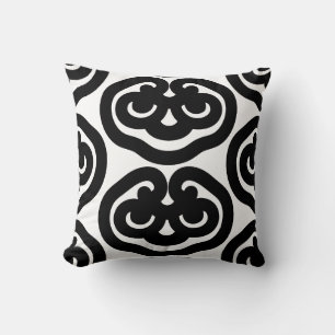 Minimaal modern, vet zwart patroon kussen