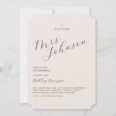 Minimaal modern Vrijgezellenfeest | De toekomstige Kaart (Voorkant)