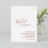 Minimaal modern Vrijgezellenfeest Folie Uitnodiging (Staand Voorkant)