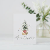 Minimaal Modern Vrolijk Kerstfeest Briefkaart (Staand voorkant)