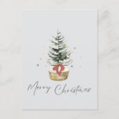 Minimaal Modern Vrolijk Kerstfeest Briefkaart (Voorkant)