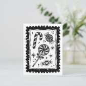 Minimaal Modern Vrolijk Kerstfeest Briefkaart (Staand voorkant)