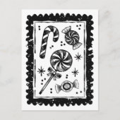 Minimaal Modern Vrolijk Kerstfeest Briefkaart (Voorkant)