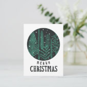 Minimaal Modern Vrolijk Kerstfeest Briefkaart (Staand voorkant)