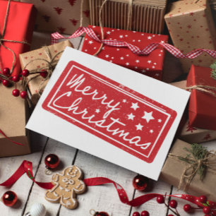 Minimaal Modern Vrolijk Kerstfeest Briefkaart