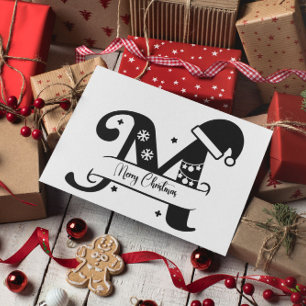 Minimaal Modern Vrolijk Kerstfeest Briefkaart