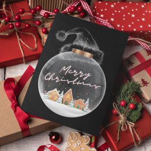 Minimaal Modern Vrolijk Kerstfeest Briefkaart