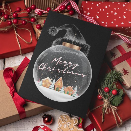 Minimaal Modern Vrolijk Kerstfeest Briefkaart