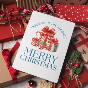 Minimaal Modern Vrolijk Kerstfeest Briefkaart