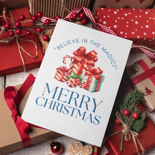 Minimaal Modern Vrolijk Kerstfeest Briefkaart