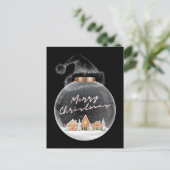 Minimaal Modern Vrolijk Kerstfeest Briefkaart (Staand voorkant)