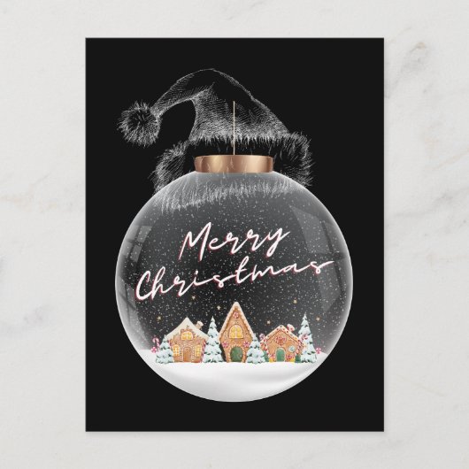 Minimaal Modern Vrolijk Kerstfeest Briefkaart (Voorkant)