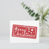 Minimaal Modern Vrolijk Kerstfeest Briefkaart (Staand voorkant)