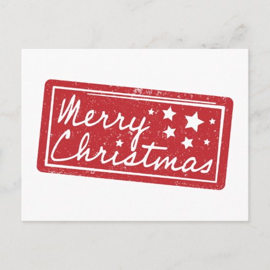 Minimaal Modern Vrolijk Kerstfeest Briefkaart (Voorkant)