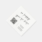 Minimaal Modern WiFi Wachtwoord Trouwbord Servette Servet (Hoek)