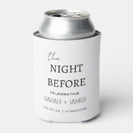 Minimaal modern wit de nacht voor bruiloft blikjeskoeler