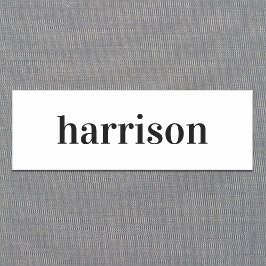 Minimaal modern wit naamplaatje