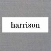 Minimaal modern wit naamplaatje