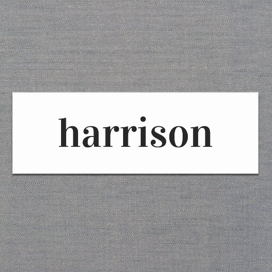 Minimaal modern wit naamplaatje