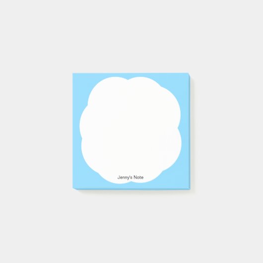 Minimaal modern wit wolkenblauw hemel post-it® notes (Voorkant)