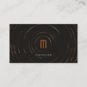 Minimaal modern zwart & koper vers visitekaartje (Voorkant)