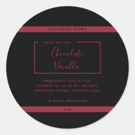 Minimaal modern zwart label met typografie