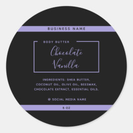 Minimaal modern zwart label met typografie