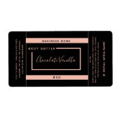 Minimaal modern zwart label met typografie (Voorkant)