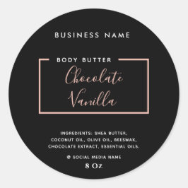 Minimaal modern zwart label met typografie