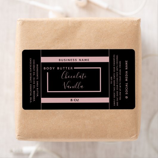 Minimaal modern zwart label met typografie (Insitu)