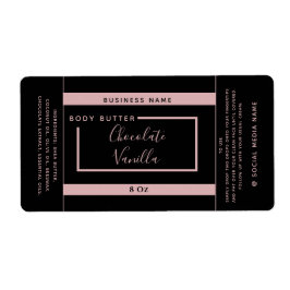 Minimaal modern zwart label met typografie