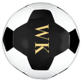 Minimaal modern zwart monogram goud voetbal (Gedraaid)