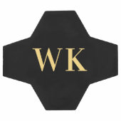 Minimaal modern zwart monogram goud voetbal (Enkel)