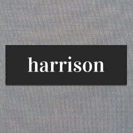 Minimaal modern zwart naamplaatje