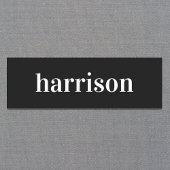 Minimaal modern zwart naamplaatje