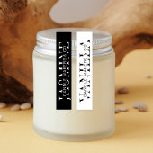 Minimaal modern zwart-wit kaarsenetiket labels