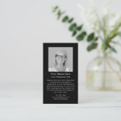 Minimaal Modern Zwart Wit Logo QR Code Foto Visitekaartje (Staand voorkant)