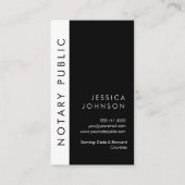 Minimaal modern zwart-wit mobiel publiek visitekaartje (Voorkant)