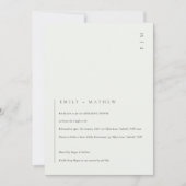 Minimaal modern zwart-wit repetitief diner bedankkaart (Voorkant)