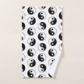 Minimaal modern zwart-wit Yin Yang-patroon Bad Handdoek (Handdoek)